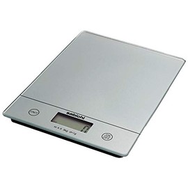 Sabichi Silver Digital Kitchen Scales - Food Scale with Tempered Glass Platform - Electronic Scales Kitchen With LCD Display - Multifunctional Digital Scales for Home and Kitchen Baking, 5kg/11lb