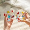 JQWIN AlifordGlass Glass Tumblers with Colorful Patterns, Lead-Free, Set of