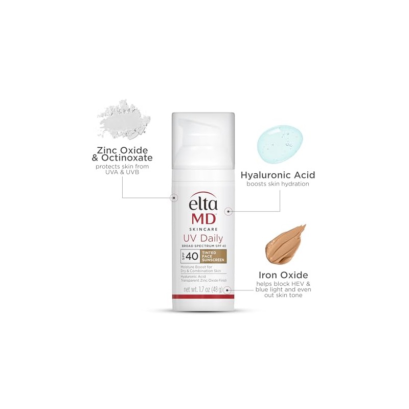EltaMD UV Daily Broad-Spectrum SPF 40 TINTED, 1.7 oz by