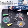 30Set DIY HandPainted Acrylic Keychain Blanks Circles Keychain Tassel Set