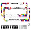 Autism License Plate Frames - 2 Pack Front Rear Awareness