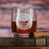 Custom Etched Air Force Weinland Crystal Rocks Double Old Fashioned