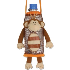 Stephen Joseph SJ670199 Children's Monkey Bottle Holder, Polyester, Brown