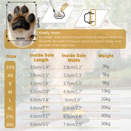 LiebeDD Dog Shoes, Paw Protection, Pack of 4, Dog Injury Leak Protection, Dog Socks, Non-Slip Dog Shoes, Outdoor with Waterproof Sole, Yellow, 2XL