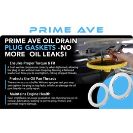 PRIME AVE 5 Rear Differential and 5 Automatic Transmission Plug Washers for Leak-Proof Solid Seal - Aluminum Crush Washers Compatible with Honda & Acura Part# 90471-PX4-000 & 94109-20000