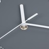 Lafocuse Minimalist Grey Wall Clock Silent 3D Simple Lines Wall