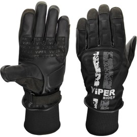 ViPER VPR Commuter Full Finger Motorbike Gloves Heavy Duty Windproof & Waterproof Textile/Leather Motorcycle Gloves CE Approved Winter Motorcycle Gloves Mens for Road Racing, Outdoor Sports