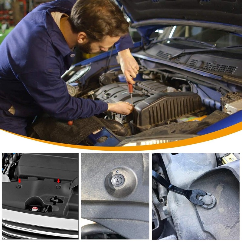QZKJQDD 7 mm Expansion Rivets Plastic, Mudguard Rivets, Mounting Clips,
