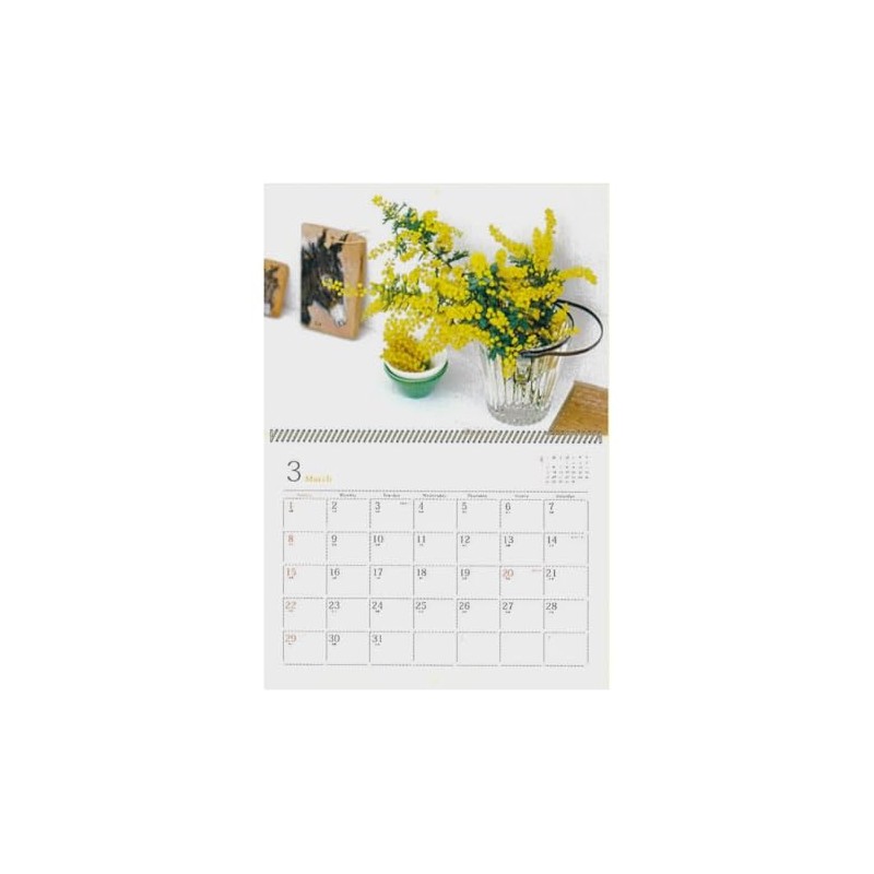 CK-2602 2026 Flower Scene Calendar, Wall Mounted