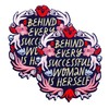 Flower Feminism Patches, 2Pcs Behind Every Successful Woman is Herself