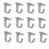 Antrader 12-Pack Stainless Steel Screws Mount Ceiling Hooks, Under-Shelf Coat