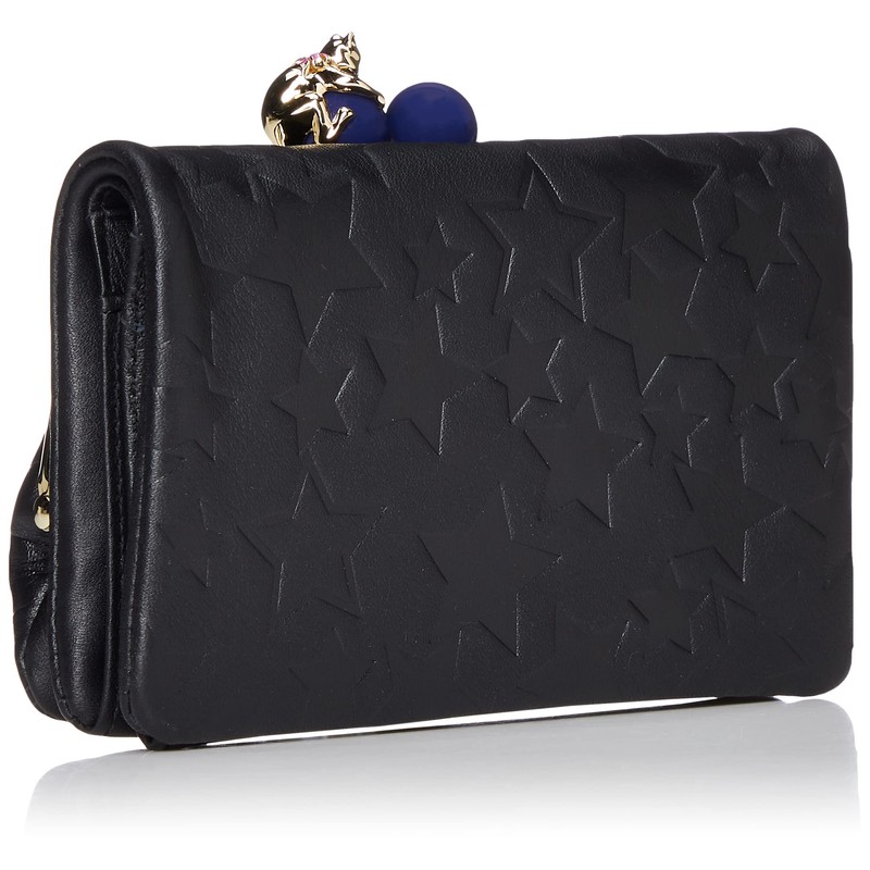 Anna Sui 313751-11 Women's Playing Cat Bifold Wallet with External