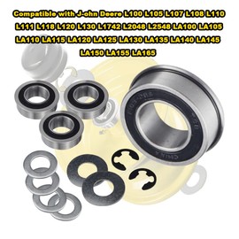 KINTLE Front Wheel Bushing to Bearing Conversion Kit for John Deere Lawn Mower Fits L100 L105 L108 L110 L120 L130 and M123811, GX21931, M143338, M123253, R27434.