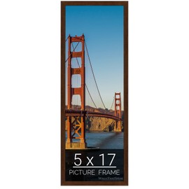 wallsthatspeak 5x17 Mocha Walnut Picture Frame for Puzzles Posters Photos or Artwork