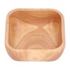 Rubber Wood Salad Bowl Handcrafted Simple Stylish Square Bowl Tableware