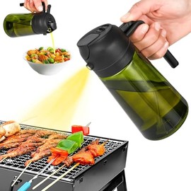 Kitchen Maiden 2 in 1 Oil Dispenser - 16 oz - Olive Green (Black)