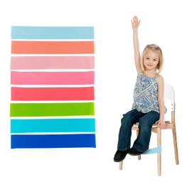 Yootiko Stretchy Chair Bands for Children, Pack of 8 Flexible Seat Belts, Sensory Chair Bands, Desk Chair Elastic Band, Stretch Foot Band, Chair Fidget Bands with Fidget Feet, ADHD, SPD, Autism