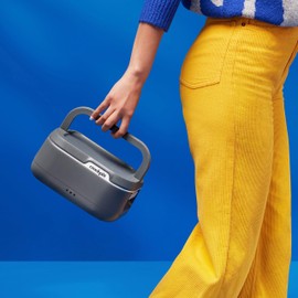 Crock-Pot 28-Ounce Mini Electric Heated Lunch Box, Portable Food Warmer, Perfect for Travel, Car, On-the-Go, Keeps Food Warm, Spill-Free, Dishwasher-Safe, Ideal Gift for Men and Women, Gray