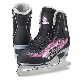 Jackson Ultima Rave RV2001 Girl's Figure Ice Skates Softec, Color: Black/Purple, Size: Kids, Youth Medium 11