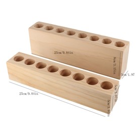 Wooden Lipsticks Holder,2PCS Multifunction Pen Holder,Makeup Brush Holder,Desktop Lipstick Holder,Lipstick Tubes Display Case for Home