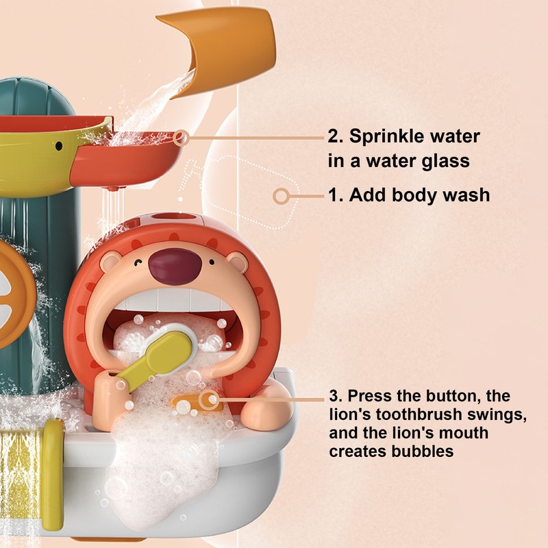 Bath Toy Water Spray Cute Animal Toy Bubble Flow Bathtub