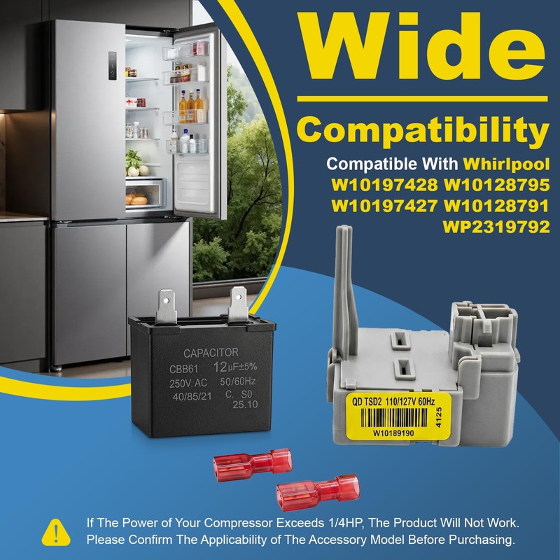 W10189190 WP2319792 Start Relay Device Compatible Whirlpool Refrigerator ﻿
