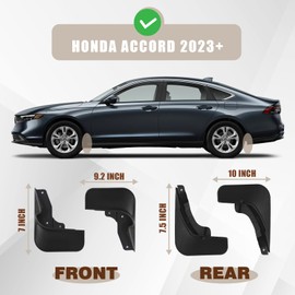 Muslogy for Accord 2024 2023 Mud Flaps Front & Rear 4Pcs Splash Guard Fender Mud Guard No Drilling Required Compatible with Honda Accord 11th Gen 2023 Accessories