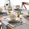 AmorArc Stoneware Dinnerware Sets for 4, 12 Pieces Handpainted Ceramic