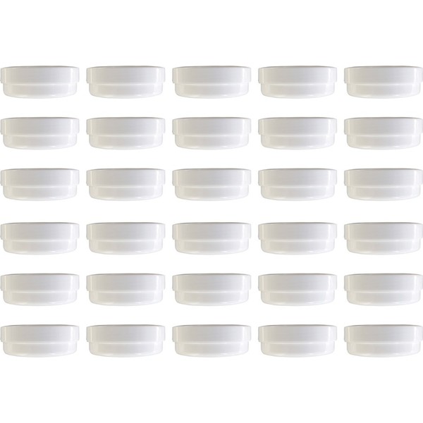 FRUEHES FORSCHEN 30 Salbendöschen, Creme-döschen, Salbenkruke flach, 75ml Inhalt -