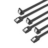 Menewstart SATA Cable V3.0 11.8 inches, 3 Pack, Black, Sata