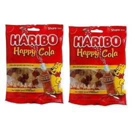 (2pack) HARIBO Happy Cola Gummy Candy 4 oz Share Bag