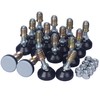 CSFMC Furniture Leveler Swivel Feet PTFE(Teflon) Bottom(25mm Base),Threaded Shank(1/4-20) Adjustment