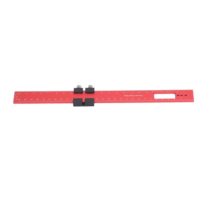 300mm Woodworking Scribing Ruler Aluminum Alloy Woodworking Pocket Slide Stop