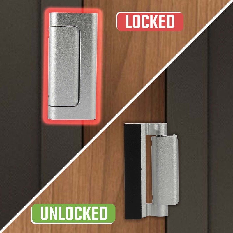 GreaTalent 6PACK Home Security Door Reinforcement Lock Childproof, Add High