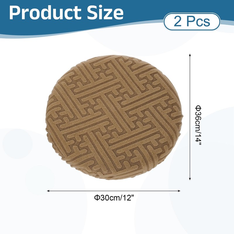 sourcing map 2Pcs Bar Stool Covers Round, 12-14" Soft Elastic