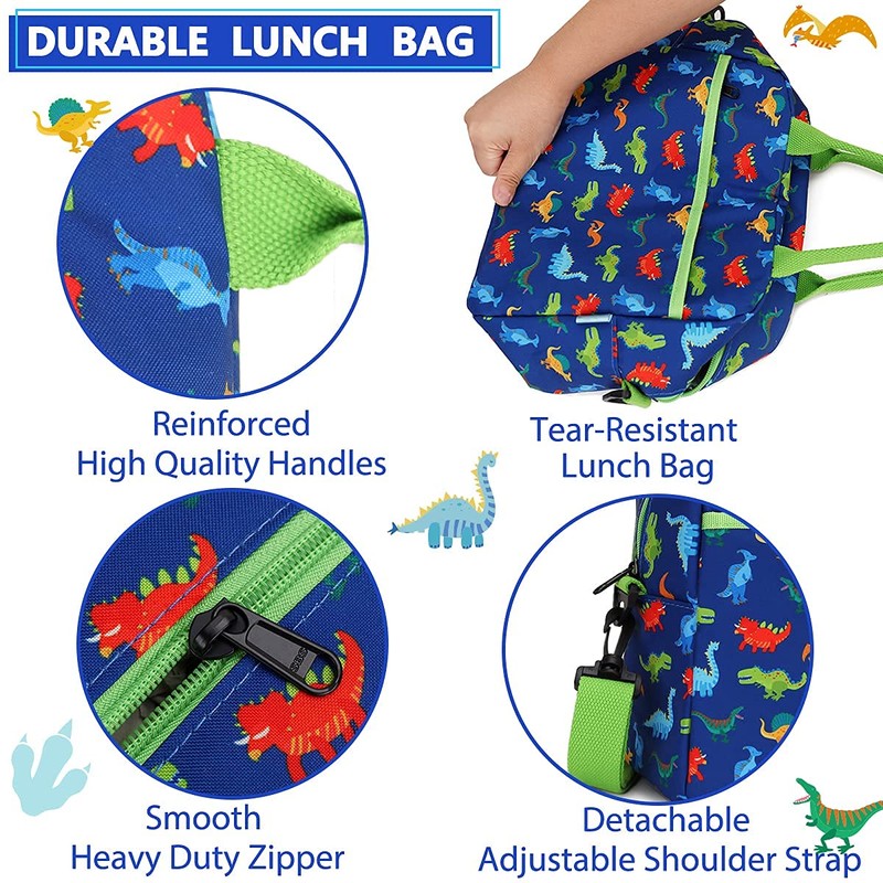 Vonxury Children's Insulated Lunch Box Bag Thermal Lunch Bag with
