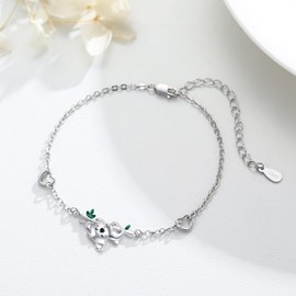 JUSTKIDSTOY Koala Bracelet 925 Sterling Silver Koala Bear Bracelet Cute Animal Jewelry Koala Gifts for Women Girls, 18mm