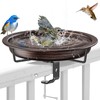 VeyFolzin.st Deck Mounted Bird Bath for Outside, Detachable Birdbath Bowl