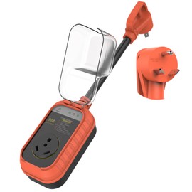 RV Surge Protector 30 Amp,RV Circuit Analyzer,Up to 6500 Joules RV Power Voltage Protector Guard Camper Accessories for Travel Trailers RV Power Monitor with Plug Outlet Waterproof Cover