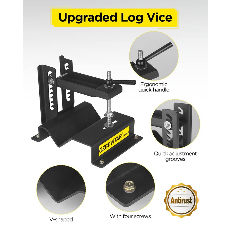 GZBEVITAR Log Clamp Lock for 1-1/2" - 5" Logs, Upgraded