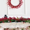 KAHEIGN Red Berry Christmas Garland, 200CM Artificial Holly Berry Garland