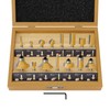 CSOOM 15 Piece Set with Linseed Oil Wooden Storage Box