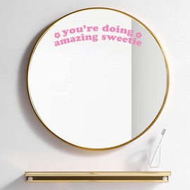 You're Doing Amazing Sweetie Sticker, Vinyl Decor, Wall Decal, Wall Vinyl, Mirror Sticker, Mental Health Sticker, Mirror Decal, Sister Gift, Pink, 13x3.2 inch