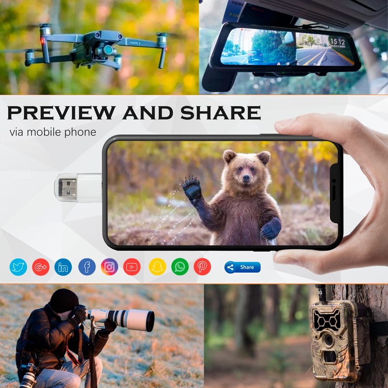 [2 Pack] Micro SD Card Reader for Android Phone, Micro