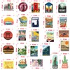 50 Pcs Waterproof Travel Scenery Stickers for Laptop, Water Bottles,