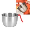 Salad Bowl, Stainless Steel Useful Splashproof Egg Beating Bowl with