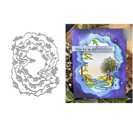 Irregular Frame Metal Die Cuts Dies Stencil, Irregular Frame Cutting Dies Cut Stencils DIY Scrapbooking Cards Photo Album Craft Decorative Embossing Paper Dies for Album Card Scrapbooking Making