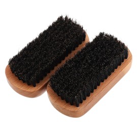 FRCOLOR 2pcs Men Beard Brush with Beechwood Handle Boar Bristle Hairdressing Tool for Grooming Cleaning Versatile Hair Brush for Beard and Scalp Care