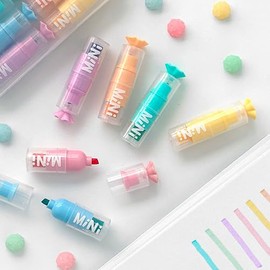 Generic TNB mini candy model highlighter Marker Set - Multicolor Highlighters Pens (6Pcs)