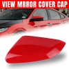 Left Driver Side Red Door Wing Mirror Cap Cover For